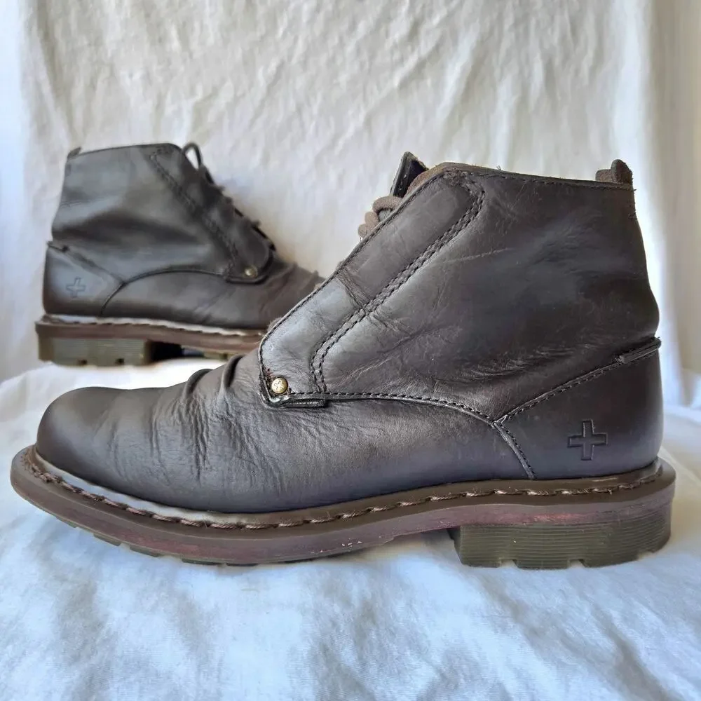 Vintage Dr Martens 11539 Men's Lace Up Ankle Boots Brown Size 11